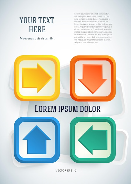 Business management pattern flyer design A4 arrow