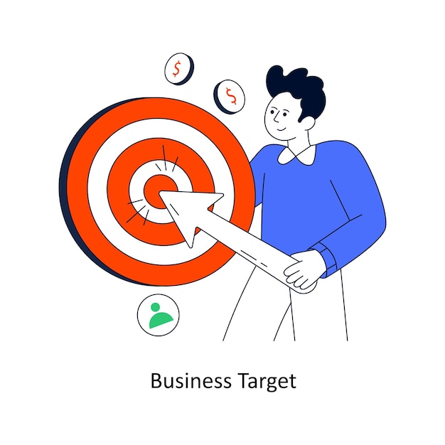 Business Target Flat Style Design Vector illustration Stock illustration