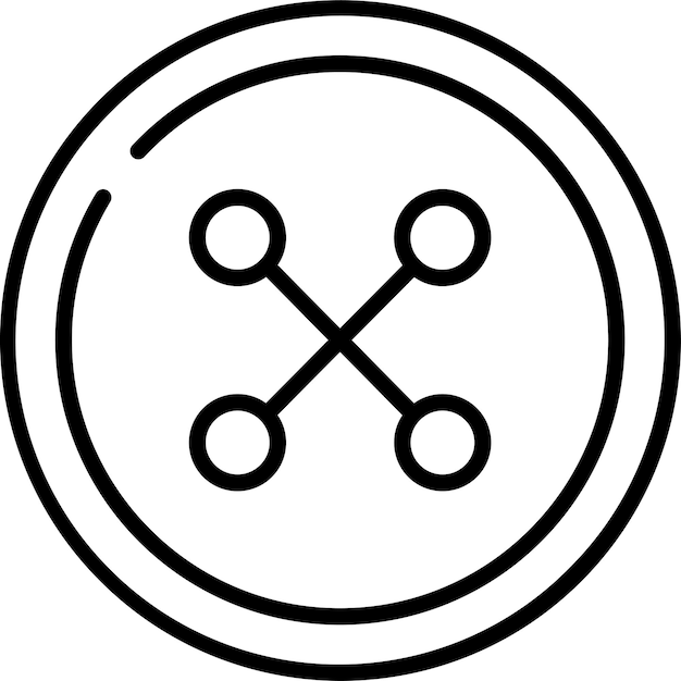 Button outline vector illustration