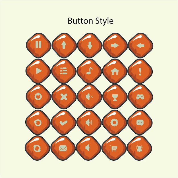 Button styles are used for various graphic design purposes web design game design and others