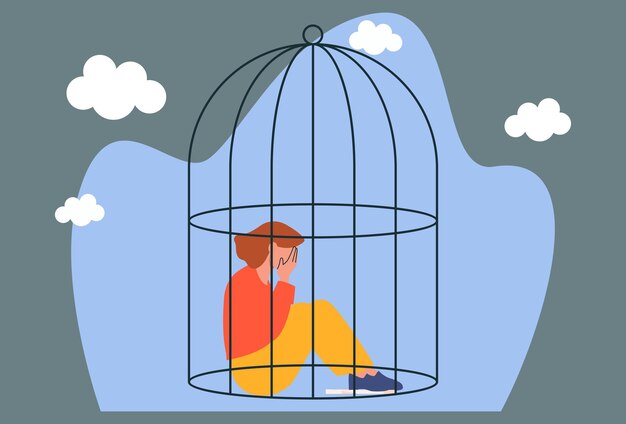 Cage Concept Illustration Stylish and beautiful desdign