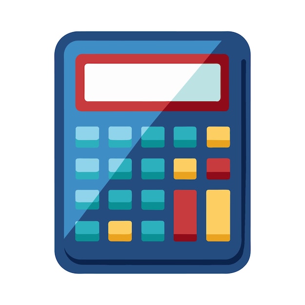 Calculator isolated flat vector illustration on white background