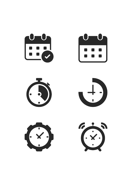 Calendar Clock and Time Icons