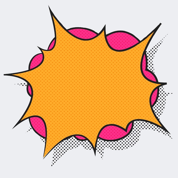 Callout comics cute characters Orange speech bubble sticker