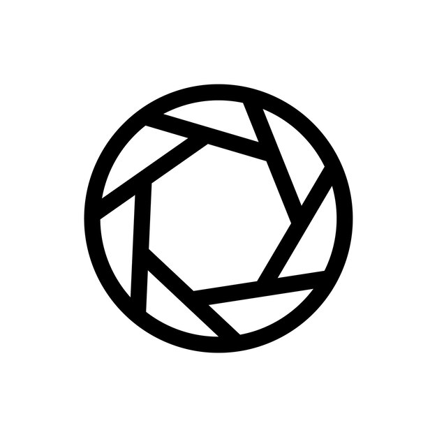camera lens icon lineal style camera lens outline icon vector illustration