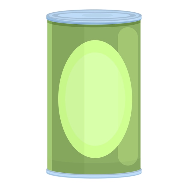 Canned food icon Cartoon of canned food vector icon for web design isolated on white background