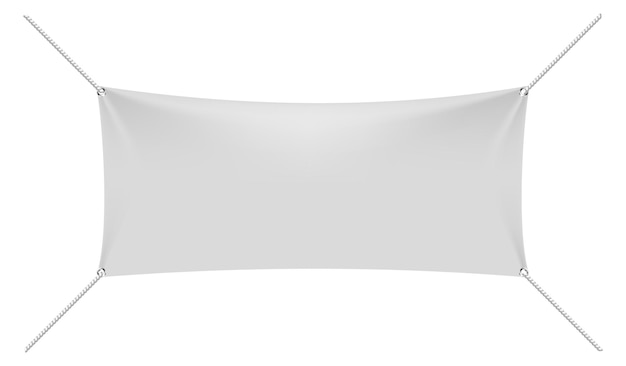canvas banner horizontal ad promo realistic fabric