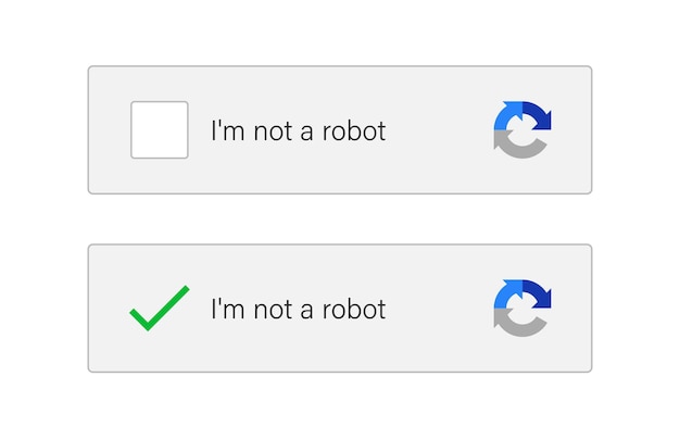 captcha vector i am not a robot vector