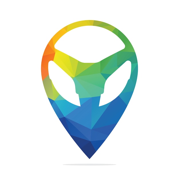 car helm and map pointer logo combination steering wheel and gps locator symbol vector design