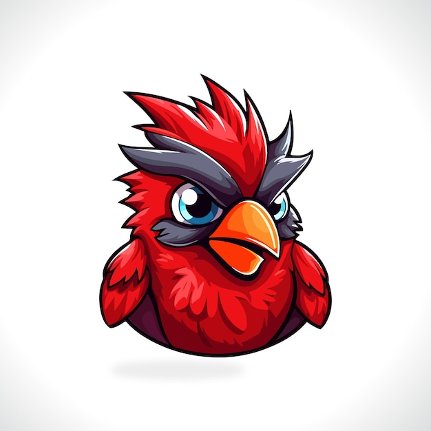 Cardinal Mascot Logo Design Cardinal Vector Illustration