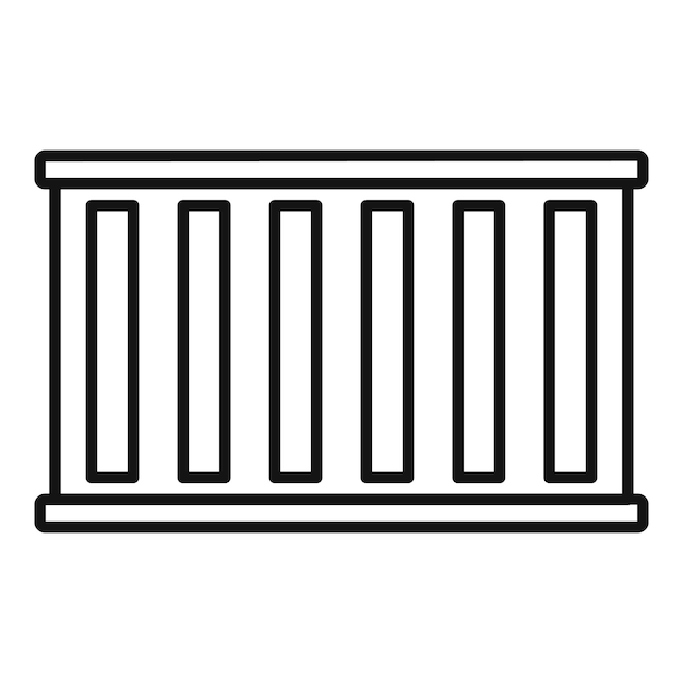 Cargo container icon Outline cargo container vector icon for web design isolated on white background