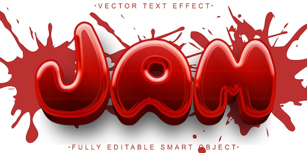 Cartoon Jam Vector Fully Editable Smart Object Text Effect