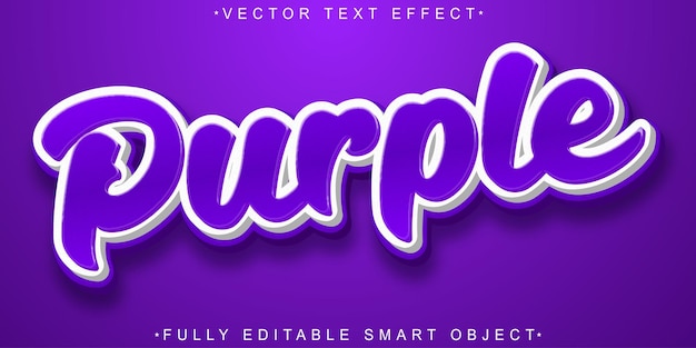 Cartoon Purple Vector Fully Editable Smart Object Text Effect