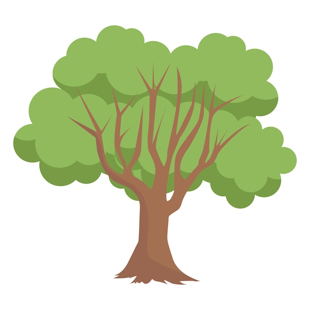 Cartoon Tree Flat Icon