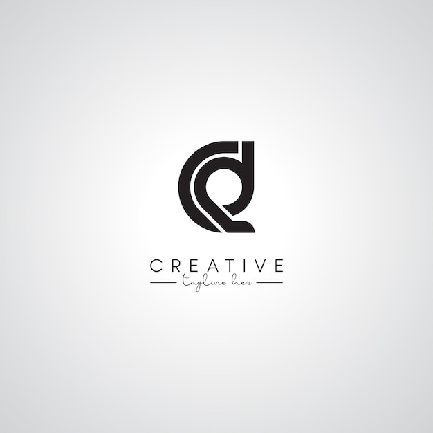 CD DC Letter Modern Unique Logo Design Initial Based Monogram Template