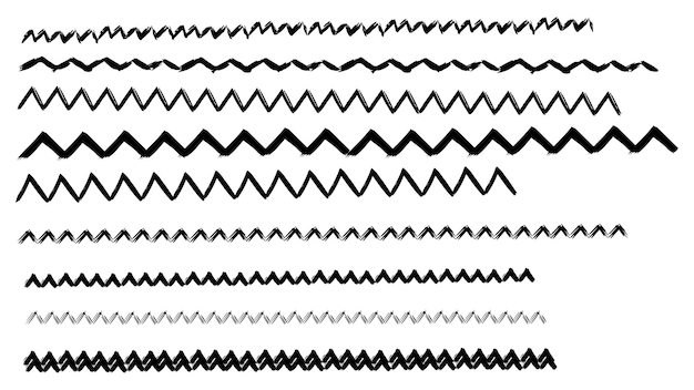 charcoal bold zigzag lines and scribbles childish drawing bold strokes abstract zigzag lines wavy