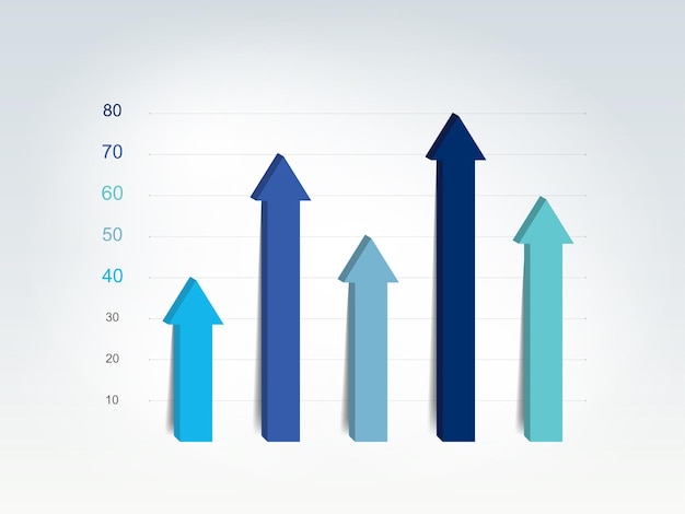 Chart graph 3D style Infographics element