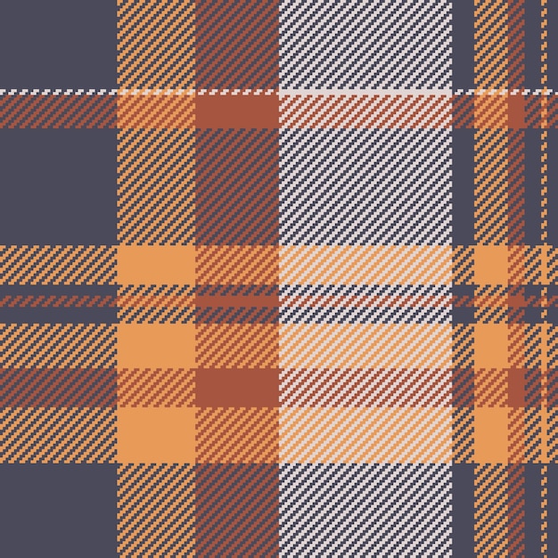 check background tartan of texture vector seamless with a plaid pattern textile fabric in pastel and orange colors