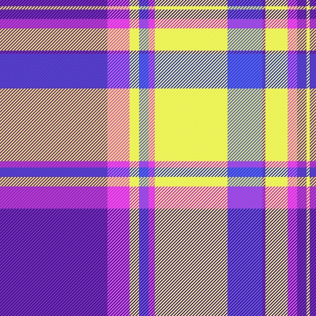 Check plaid vector of tartan seamless texture with a textile fabric pattern background