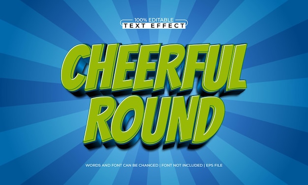 cheerful round editable text effect with a play and joyful text style