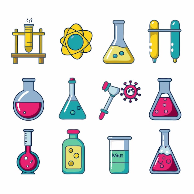chemistry experiment vector graphics illustration eps source file format lossless scaling icon desig