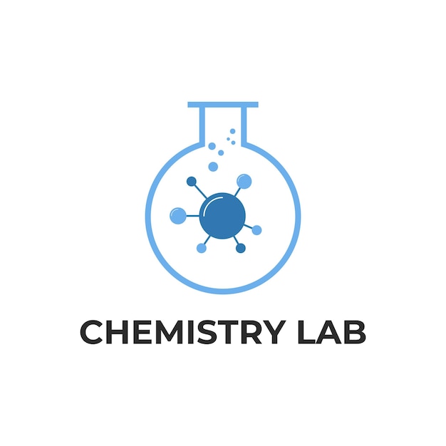 chemistry lab logo design concept idea