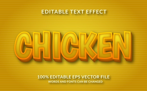 Chicken Editable Text Effect
