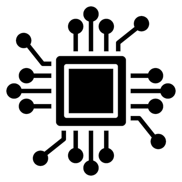 Chip sign symbol vector glyph icon
