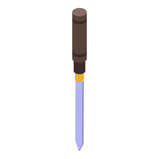 Chisel equipment icon Isometric of chisel equipment vector icon for web design isolated on white background
