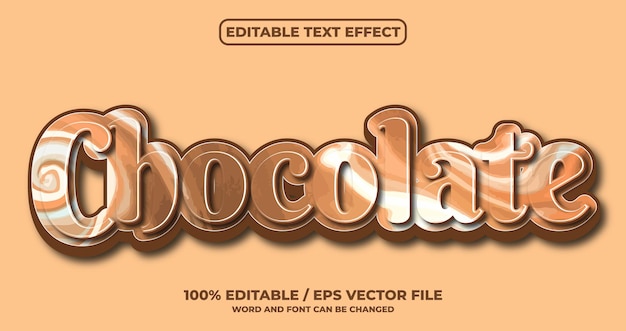 Chocolate editable text effect