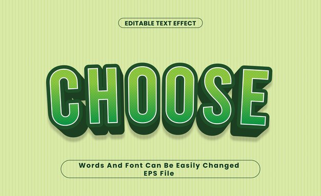 Choose Editable Text Effect Font and Word Can Be Change