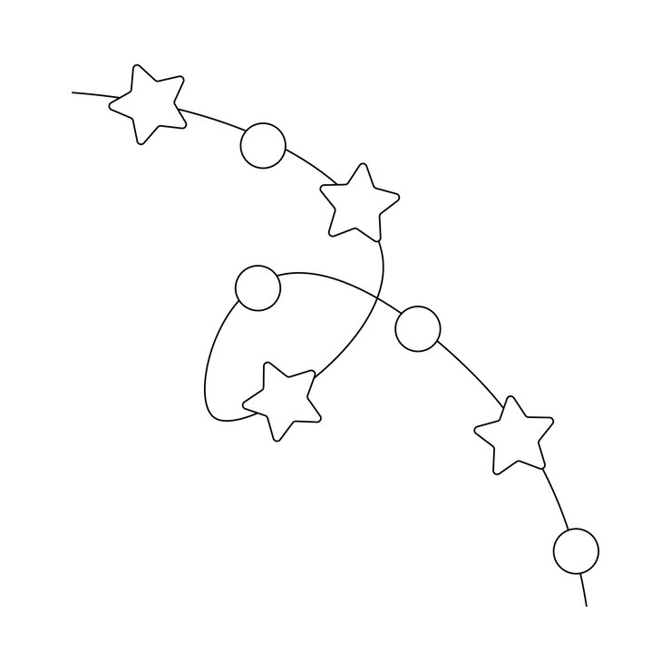 Vektor christmas garland with stars winter holiday element