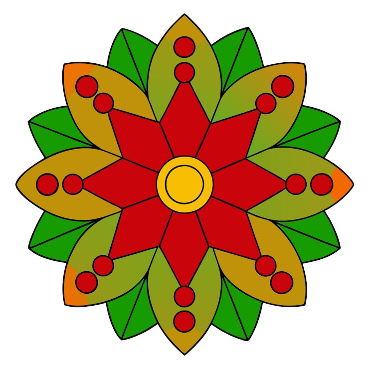 Vektor christmas mandala vector art