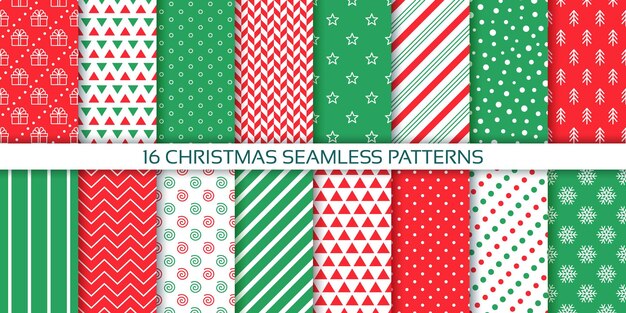 christmas seamless pattern holiday background set of retro scrapbook prints new year wrapping paper
