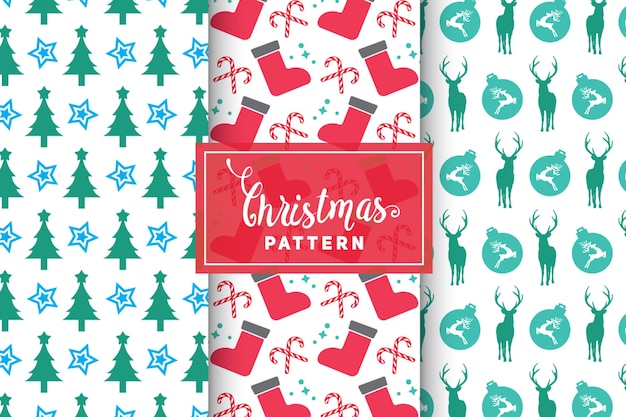 Christmas Vector Patterns. Simple, Minimalist Designs. EPS 10, Vector Objects.
