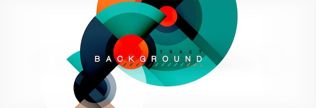 Circle geometric composition abstract background design cover template brochure flyer