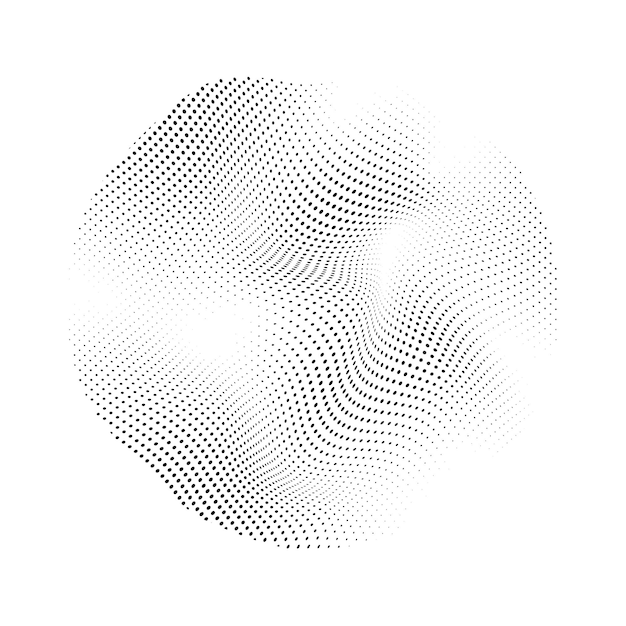 circle halftone vector art icons and graphics elements