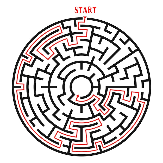 Circle Maze Vector