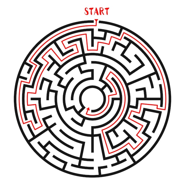 Circle Maze Vector
