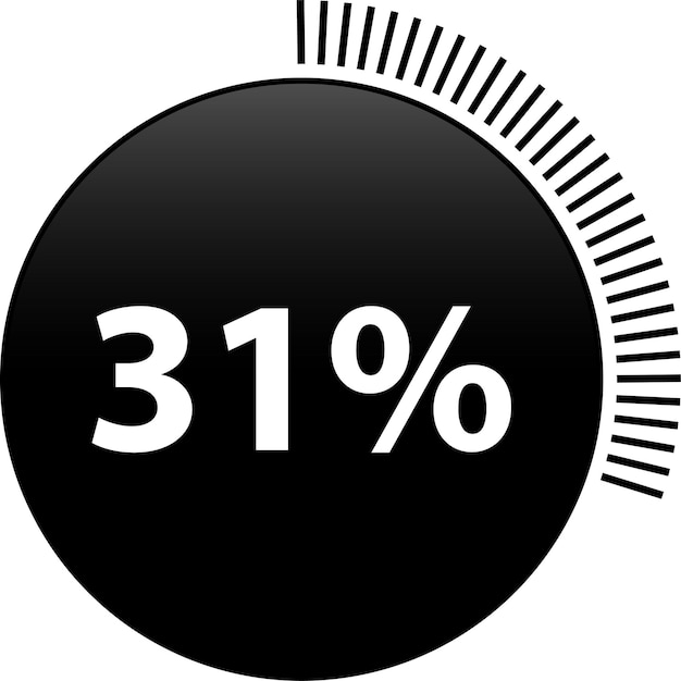 Circle percentage 31 diagrams  ready to use for web design, user interface (UI) or infographic, for