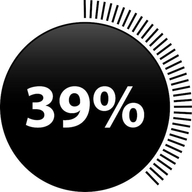 circle percentage 39 diagrams  ready to use for web design, user interface (ui) or infographic