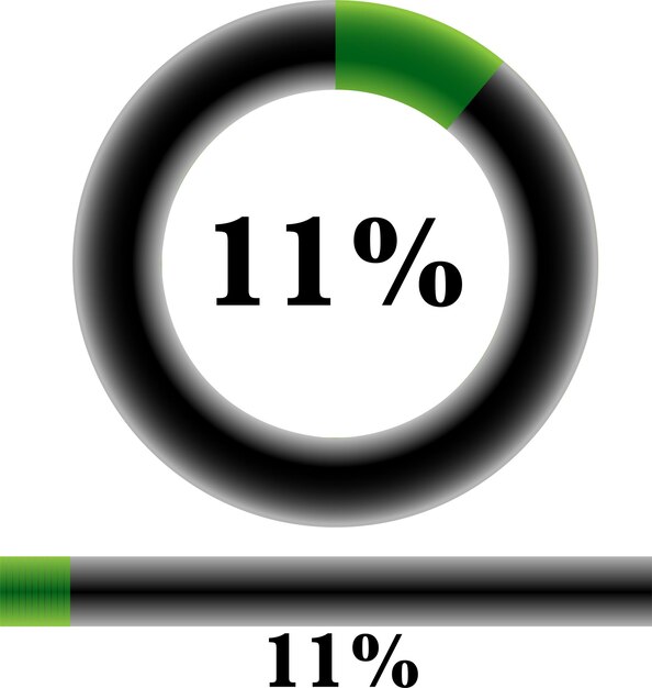 Circle percentage diagrams ready to use for web design, user interface (UI) or infographic