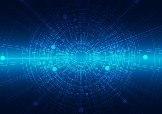 Circuit technology background with hi-tech digital data connection system and computer electronic design