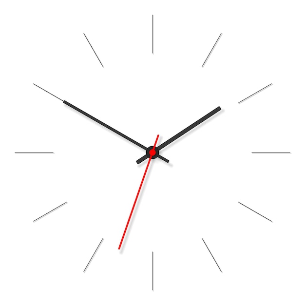 classic clock image in realistic flat style timer on white background business watch vector desig