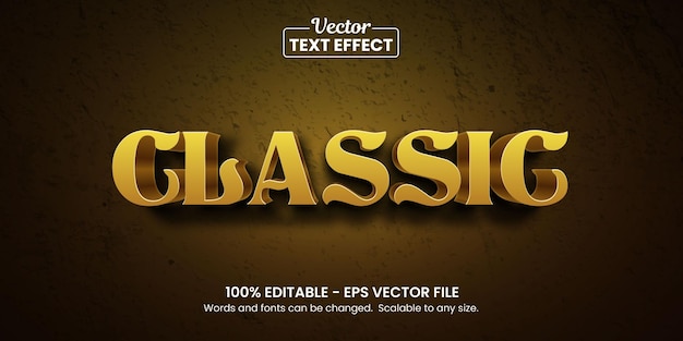 Classic Editable Text Effect