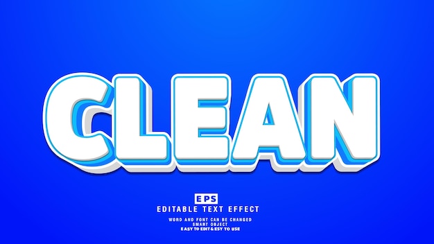 Clean 3d Editable Text Effect Vector With Background