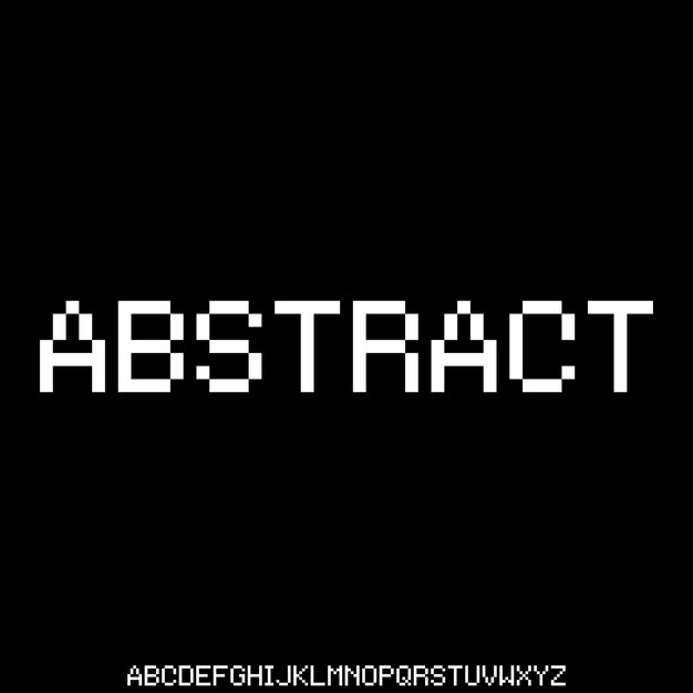 Clean and modern abstract display font vector illustration