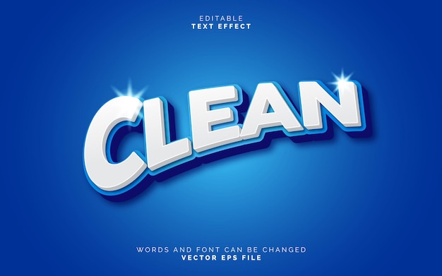 Clean design editable text effect template in bold style and uses 3d concept