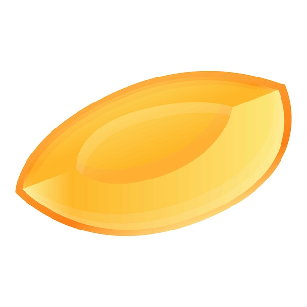 Clean part apricot icon Cartoon of clean part apricot vector icon for web design isolated on white background