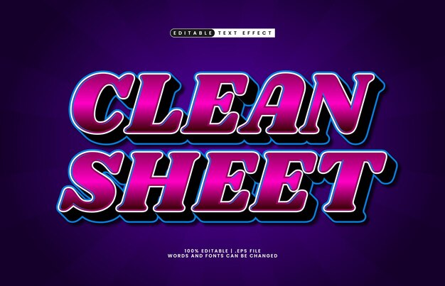 clean sheet editable text effect with a kids and game text style